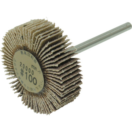 ヤナセ　軸付フラップホイール　３０ｘ１０ｘ３　＃１００　UF301036　10 本