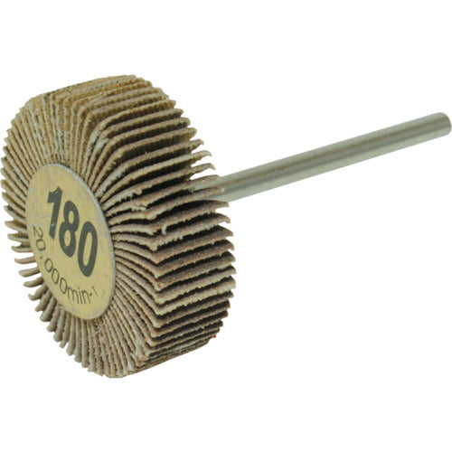 ヤナセ　軸付フラップホイール　３０ｘ１０ｘ３　＃１８０　UF301039　10 本