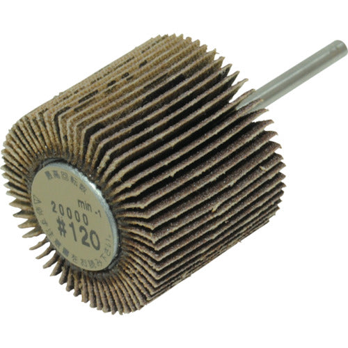 ヤナセ　軸付フラップホイール　３０ｘ２５ｘ３　＃１２０　UF302537　10 本