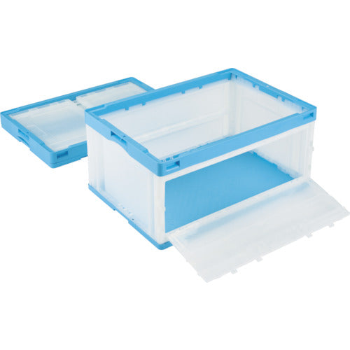 リス　折りたたみコンテナＣＢ−７６ＮＲＴＬ　５９１７７３　扉付　青　CB-76NRTL　1 個