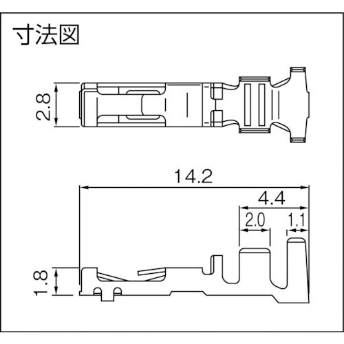 ＪＳＴ　ＹＬコネクタ用ソケットコンタクト　　（１００個入）　BYF-01T-P0.5A　1 袋