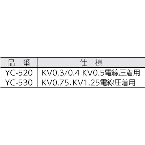 ＪＳＴ　ＹＬ／ＹＬＮコンタクト用手動工具　YC-520　1 丁