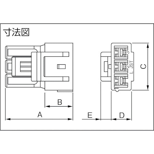 ＪＳＴ　ＹＬコネクタ用ハウジング　プラグ　１００個入り　YLP-02V　1 袋