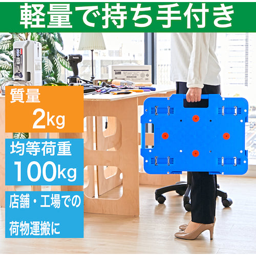 TRUSCO 수지제 평대차 루트밴 400X600 파랑 MPB-600-B 1대