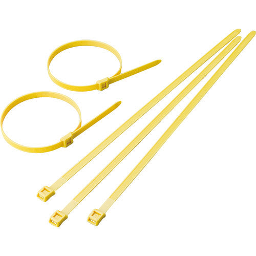 ＴＲＵＳＣＯ　カラーインラインケーブルタイ黄９．０×２５５最大７４　１００本入　TFCVR-255Y　1 袋