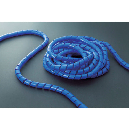 TRUSCO Spiral Tube 10m, Bundle Diameter φ7.5-30.0, Blue, TSP10B, 1 Roll