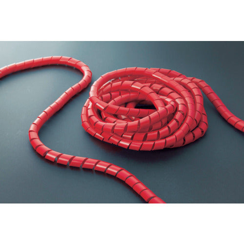 TRUSCO Spiral Tube 10m, Bundle Diameter 9.0-32.0, Red, TSP12R, 1 Roll