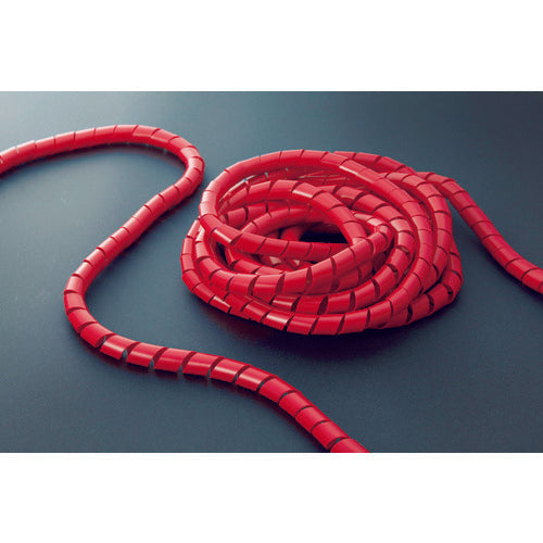 ＴＲＵＳＣＯ　スパイラルチュ−ブ１０ｍ結束径φ３．２〜２５．０赤　TSP4R　1 巻