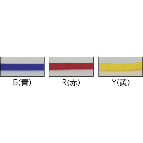 ＴＲＵＳＣＯ　スパイラルチュ−ブ１０ｍ結束径φ３．２〜２５．０赤　TSP4R　1 巻