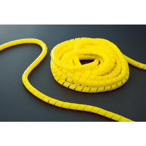 ＴＲＵＳＣＯ　スパイラルチュ−ブ１０ｍ結束径φ３．２〜２５．０黄　TSP4Y　1 巻