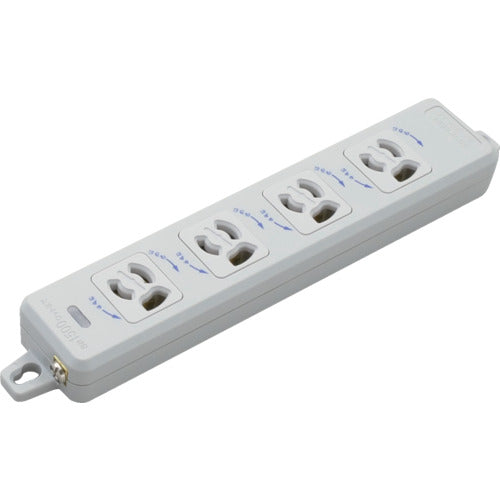 Meiko Horizontal OA Grounding Tap 4-port with Lamp and Magnet, No Cord, MR7904-N, 1 pc