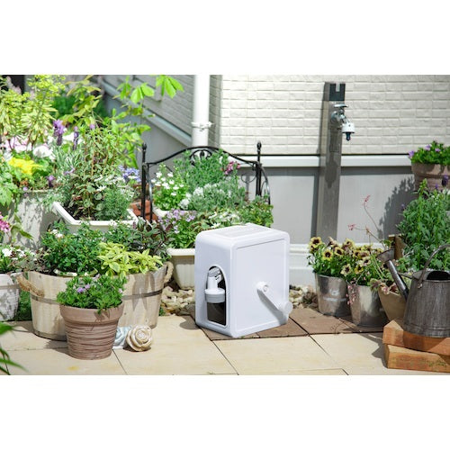 ＩＲＩＳ　２９１５６０　フルカバーコンパクトホースリール１５ｍ　ホワイト　FCH-15M-W　1 台