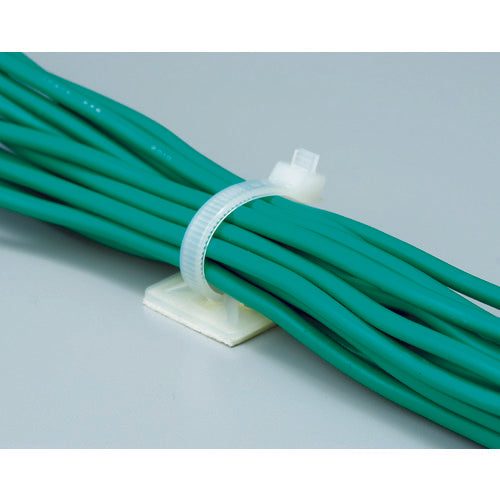 TRUSCCO 결속 밴드 고정구(점착 시트 부착) 폭 3.2 4 연결(25개) 단체 1 THC-100-S4 1봉