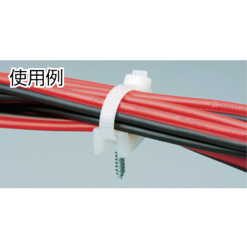 ＴＲＵＳＣＯ　結束バンド固定具　幅４．０　Ｍ３　１００個入　THC-1S　1 袋