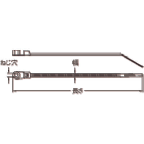 ＴＲＵＳＣＯ　ネジ止めケーブルタイ　２．５ｘ１１３　最大２５　Ｍ３　１００本入　TNCV100　1 袋