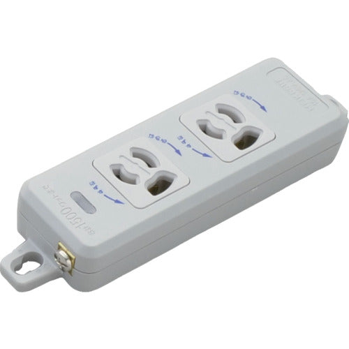 Meiko Horizontal OA Grounding Tap with 2 Outlets, Lamp and Magnet, No Cord, MR7902-N, 1 Piece