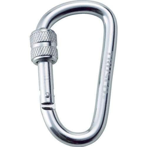 ＴＲＵＳＣＯ　ネジロック付カラビナ　線径８ｍｍｘ７９ｍｍ　シルバー　TKNNL880SV　1 個