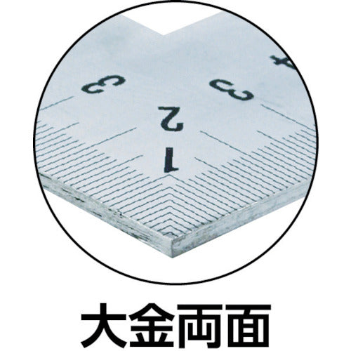 TRUSCO Silver Carved Ruler Large Gold Size 1m x 60cm TK-1006CN 1 piece