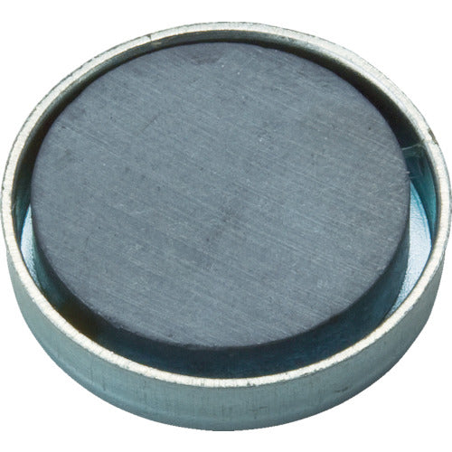 TRUSCO Capped Ferrite Magnet, Round, Outer Diameter 28.8mm x Thickness 5.6mm, Pack of 10, TFC28R-10P, 1 bag