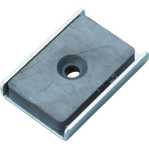 TRUSCO Capped Ferrite Magnet with Square Hole 25.5mm x 23.5mm x 6.5mm TFC25KA-10P 1 bag