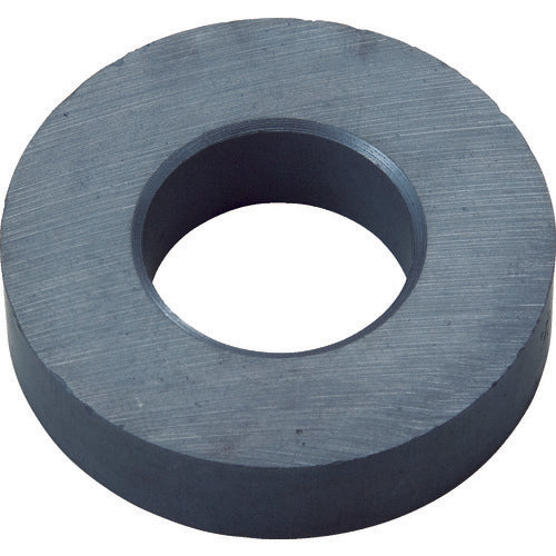TRUSCO Ferrite Magnet, Round, with Hole, Outer Diameter 45mm x Thickness 10.5mm, 1 Piece, TF45RA-1P, 1 Piece