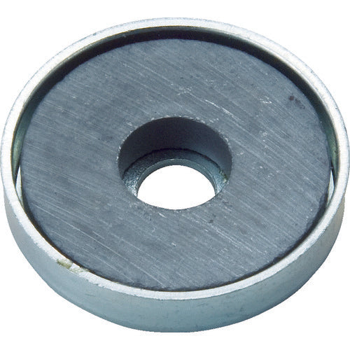 TRUSCO Capped Ferrite Magnet, Round Hole, Outer Diameter 22.8mm x Thickness 5.2mm, 1 Piece, TFC23RA-1P, 1 Piece