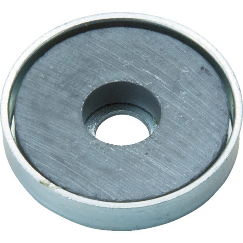 TRUSCO Capped Ferrite Magnet, Round Hole, Outer Diameter 44mm x Thickness 8mm, 1 Piece, TFC44RA-1P, 1 Piece