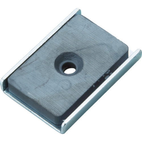 TRUSCO Capped Ferrite Magnet with Square Hole 90mm x 18.8mm x 6mm 1 Piece TFC90KA-1P 1 Piece