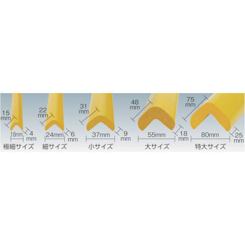 ＴＲＵＳＣＯ　安心クッション　Ｌ字型　極細　１本入り　イエロー　TAC-58　1 本