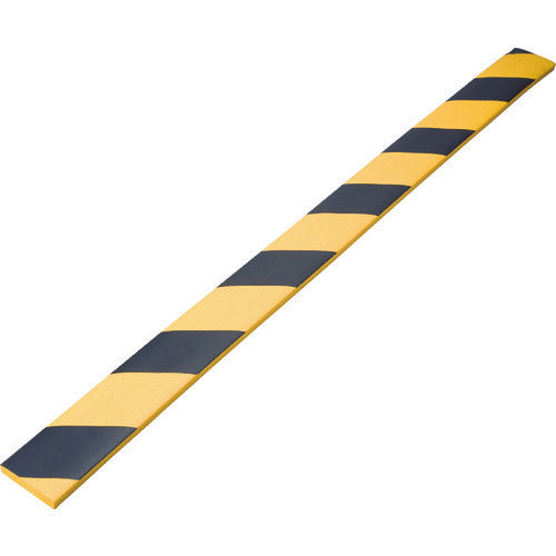 TRUSCO Safety Cushion Flat Type 1 Piece Black/Yellow TAC-115 1 Piece