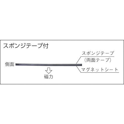 ＴＲＵＳＣＯ　スポンジテープ付マグネットシート　ｔ３．０Ｘ８０ｍｍＸ１１０ｍｍ　TMGS-1　1 枚