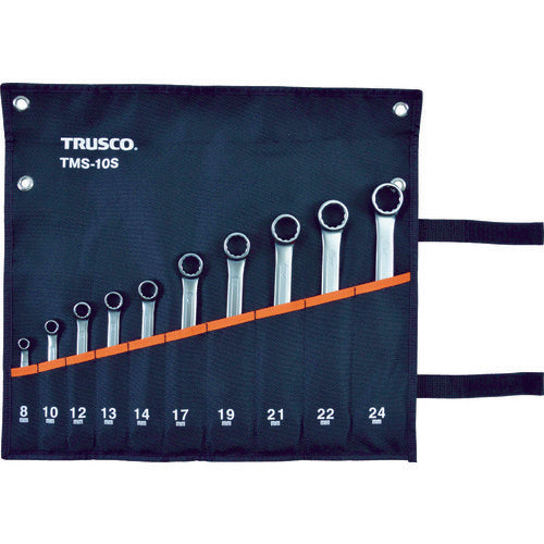 ＴＲＵＳＣＯ　コンビネーションスパナ（スタンダード）　セット　（１０本組）　TMS-10S　1 Ｓ