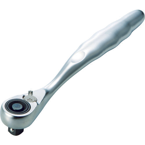 TRUSCO Ratchet Handle, 6.35mm Socket, Total Length 145mm, TSRH2-A, 1 pc