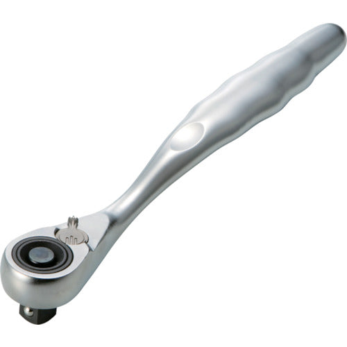 TRUSCO Ratchet Handle, 9.5mm Socket, Total Length 190mm, TSRH3-A, 1 pc