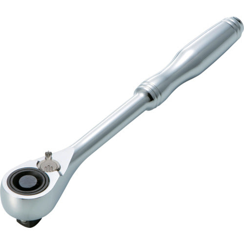 TRUSCO Ratchet Handle, 9.5mm Socket, Total Length 190mm, TSRH3-B, 1 pc