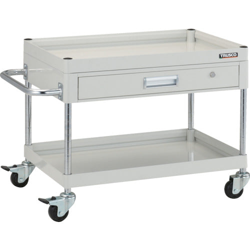 TRUSCO 툴 왜건 팔콘 왜건 750X500 1단 얕은 출출 고무 바퀴 화이트 FAW-672Z-W 1대