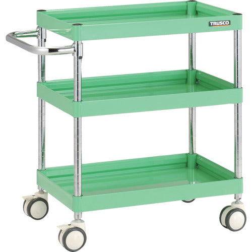 ＴＲＵＳＣＯ　ツールワゴン　ファルコンワゴン　６００×４００　ウレタン双輪車　ヤンググリーン　FAW-763D-YG　1 台