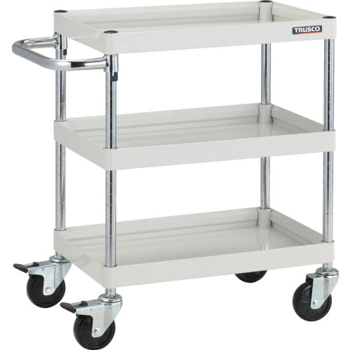 TRUSCO Tool Wagon Falcon Wagon 600X400 Rubber Wheels White FAW-763-W 1 Unit