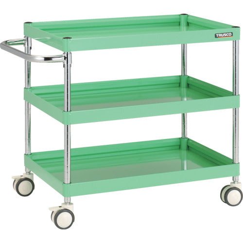 ＴＲＵＳＣＯ　ツールワゴン　ファルコンワゴン　７５０×５００　ウレタン双輪車　ヤンググリーン　FAW-773D-YG　1 台