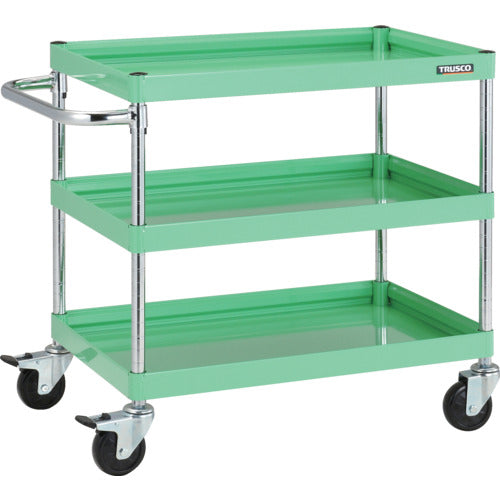 ＴＲＵＳＣＯ　ツールワゴン　ファルコンワゴン７５０Ｘ５００　ゴム車輪　ヤンググリーン　FAW-773-YG　1 台