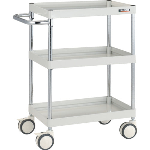 ＴＲＵＳＣＯ　ツールワゴン　ファルコンワゴン　６００×４００　ウレタン双輪車　ホワイト　FAW-963D-W　1 台