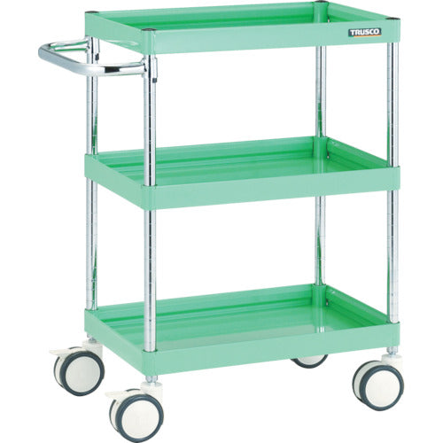 ＴＲＵＳＣＯ　ツールワゴン　ファルコンワゴン　６００×４００　ウレタン双輪車　ヤンググリーン　FAW-963D-YG　1 台