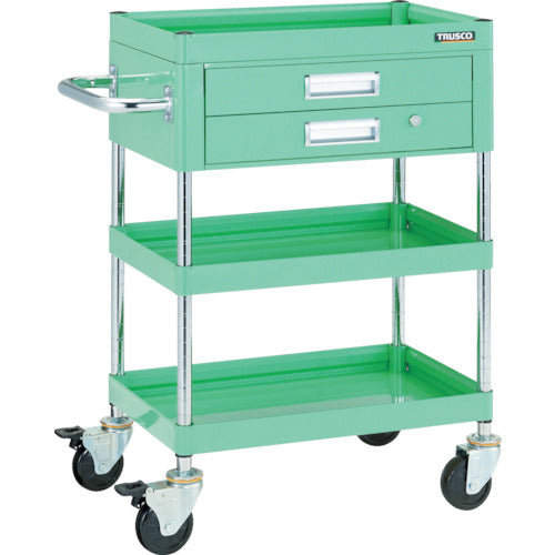 TRUSCCO 툴 왜건 팔콘 왜건 750X500 2단 인출부 고무 바퀴 영 그린 FAW-973X-YG 1대