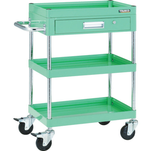 TRUSCCO 툴 왜건 팔콘 왜건 750X500 1단 얕은 출출 고무 바퀴 영 그린 FAW-973Z-YG 1대