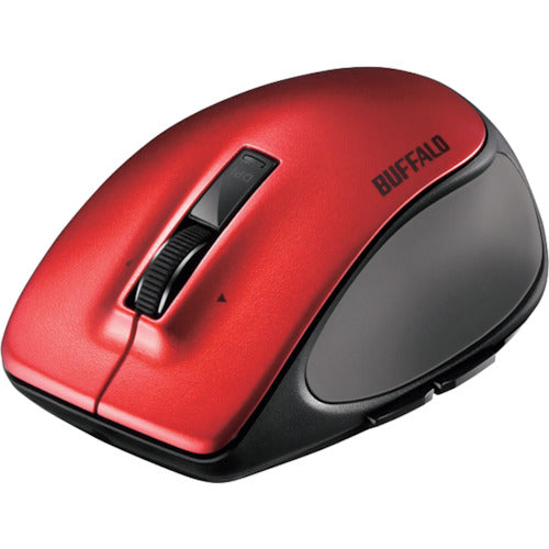 BAFFALO Bluetooth BlueLED Premium Fit Mouse S Size Red BSMBB500SRD 1 piece