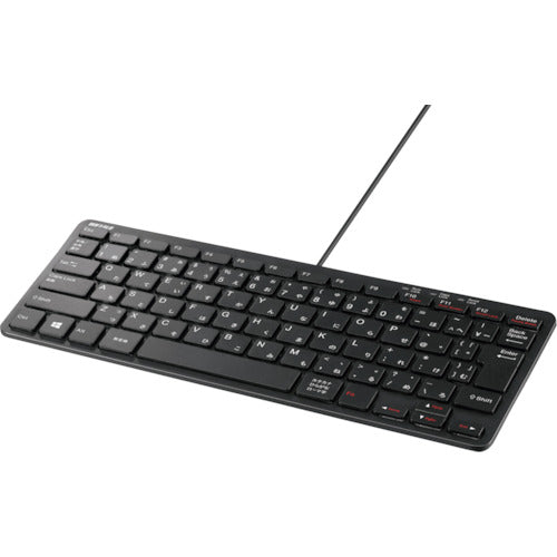 BAFFALO USB-connected wired compact keyboard, black, BSKBU300BK, 1 piece