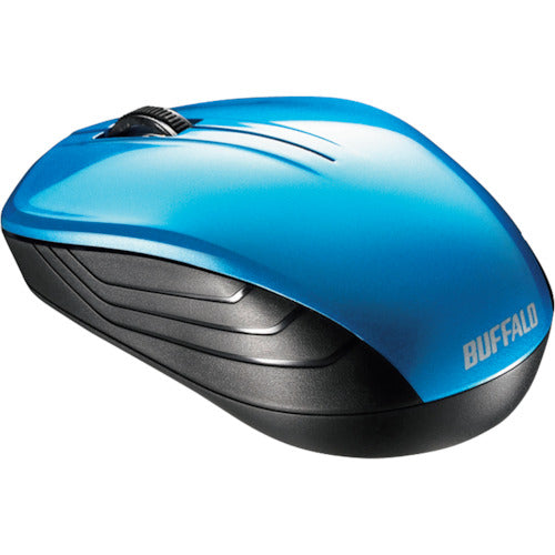 BAFFALO Wireless Blue LED 3 Button Standard Mouse Blue BSMBW107BL 1 pc