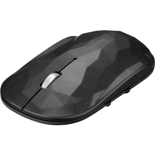 BAFFALO Thin 5-Button Wireless Blue LED Mouse Geometry Black BSMBW530GBK 1 pc