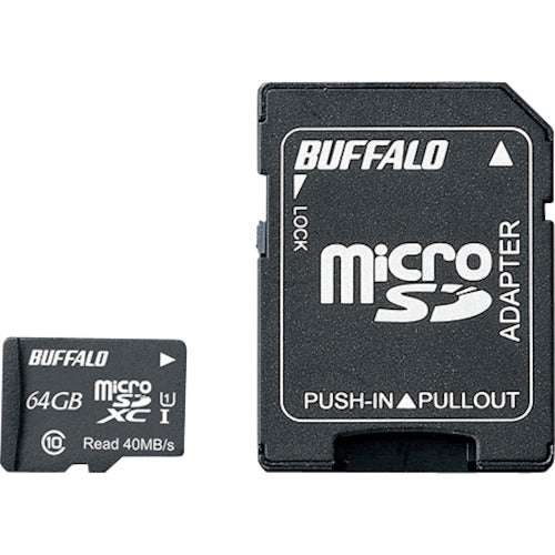 ＢＡＦＦＡＬＯ　ＵＨＳ−Ｉ　Ｃｌａｓｓ１　ｍｉｃｒｏＳＤＸＣカード　ＳＤ変換アダプター付　６４ＧＢ　RMSD-064GU1SA　1 個