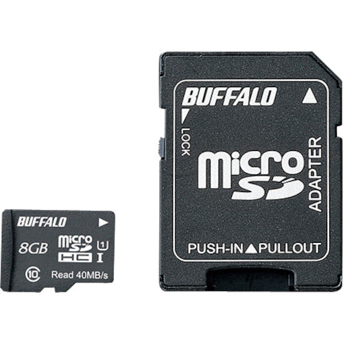 ＢＡＦＦＡＬＯ　ＵＨＳ−Ｉ　Ｃｌａｓｓ１　ｍｉｃｒｏＳＤＨＣカード　ＳＤ変換アダプター付　８ＧＢ　RMSD-008GU1SA　1 個